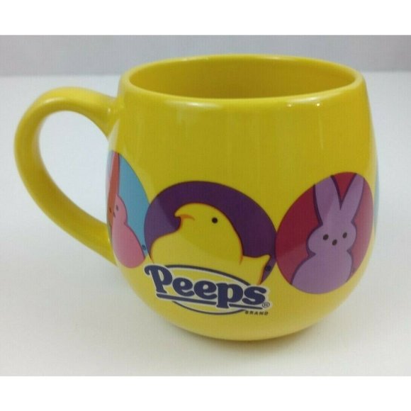 2021 Just Born Frankford Candy Candy Yellow Peeps Coffee Cup 3.5" Tall - Picture 3 of 7
